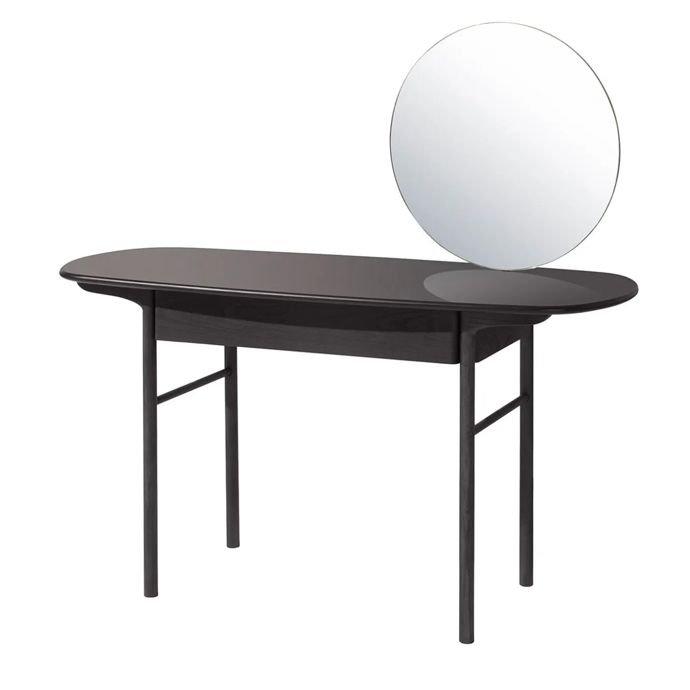 Delorean Wood Vanity Desk with Mirror