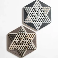 Delos Travertino Marble Chinese Checkers