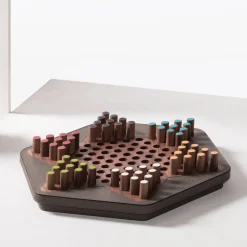 Delos Walnut Chinese Checkers