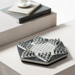 Delos White Marble Chinese Checkers