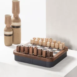 Delos Wood Chess Set