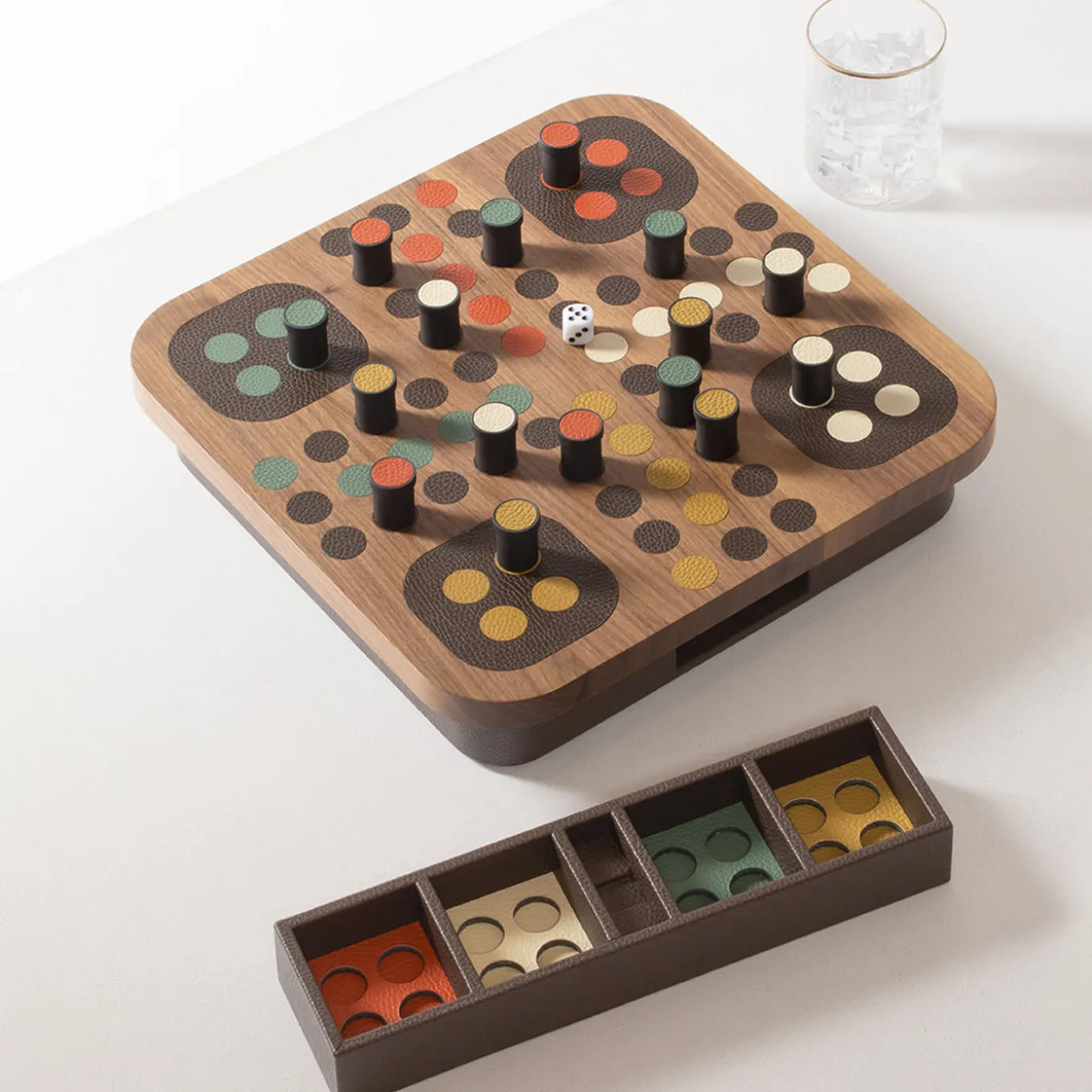 Delos Wood Ludo Game Set