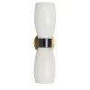 Demetra Wall Sconce in Satin French Gold, Mat Balck and Alabaster