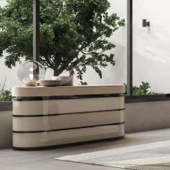 Derry Leather and wood dresser