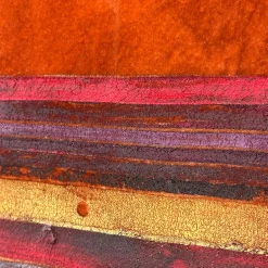 Deserto Brown Leaf Hand-Painted Tapestry