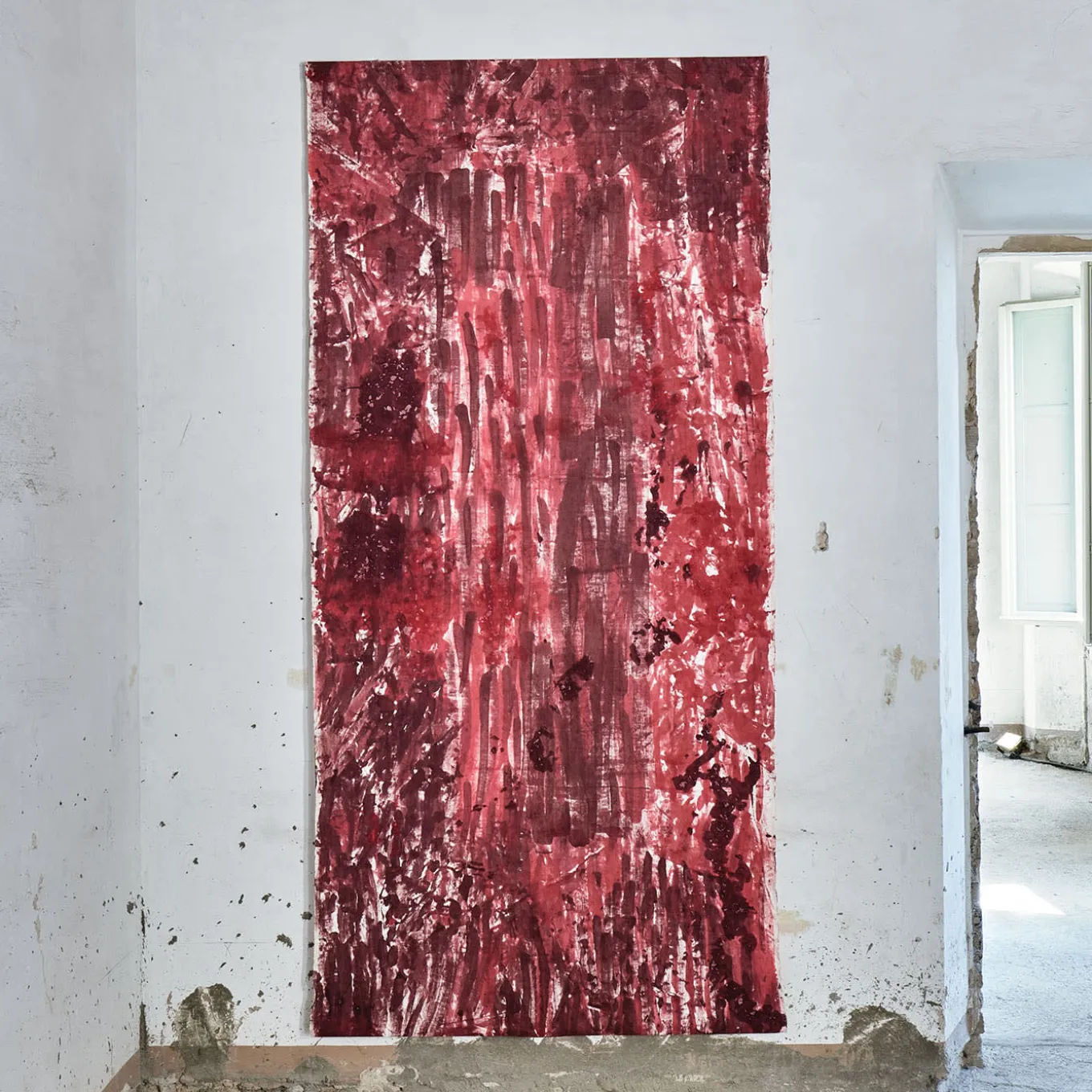 Deserto Rosso Hand Painted Linen