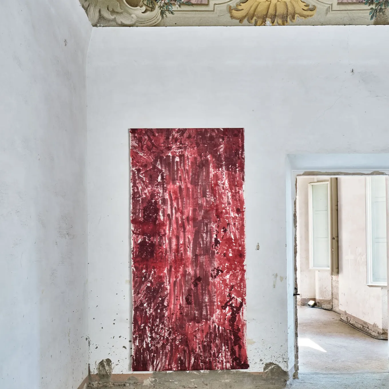 Deserto Rosso Hand Painted Linen