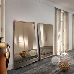 Destiny Mirror with Solid Canaletto Walnut Frame by Marco Corti