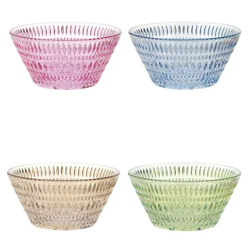 Diamante Polychrome Set of 4 Fruit Bowls