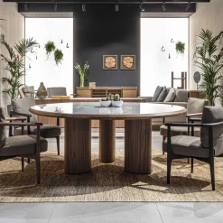 Diamante Table with Carrara Marble Top