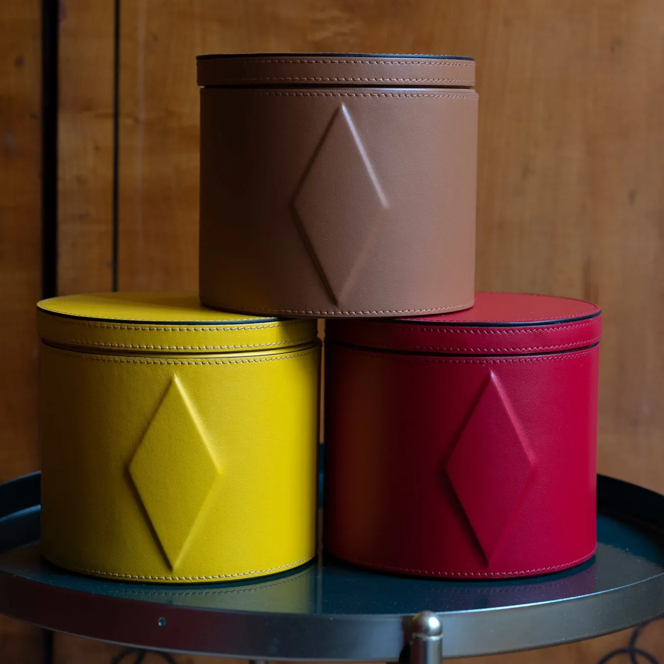 Diamond Mimosa Mini Circle Box