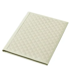 Diamonds Large Celadon Green Leather Notepad Holder