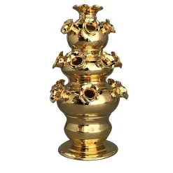 Diciannove Bocche Gold Vase