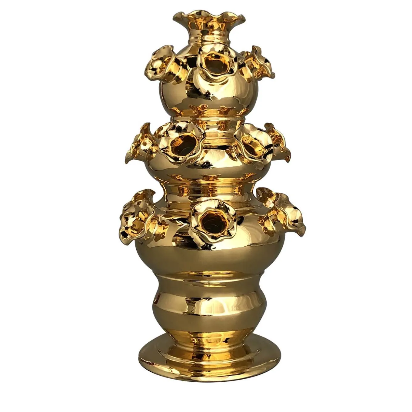 Diciannove Bocche Gold Vase