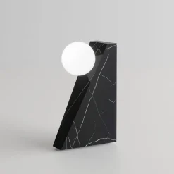 Dieus S Wireless Black Marquina Table Lamp