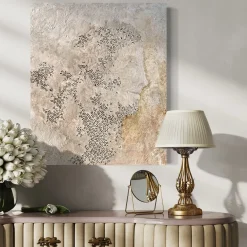 Dike Beige Textured Resin Painting