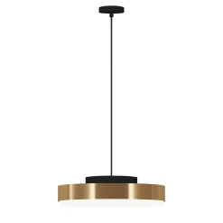 Discus SO Large Brass & Black Pendant Lamp by MKV Design