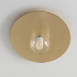 Dishy Circular Gold Finish Brass Ceiling Lamp