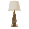 Divia Aeris Bronze Concrete-Finished Wooden Table Lamp