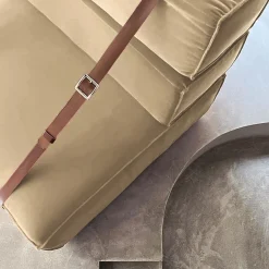 Docker Beige Velvet Armchair