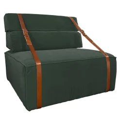 Docker English Green Velvet Armchair