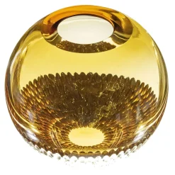 Doha Etched Amber Vase