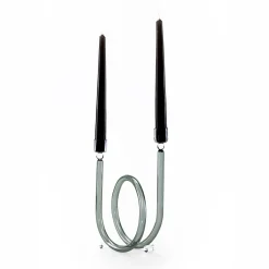 Dolce Vita Grey Glass Candle Holder