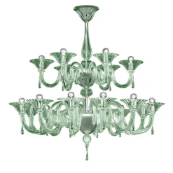 Dolfin Green 18-Light Chandelier