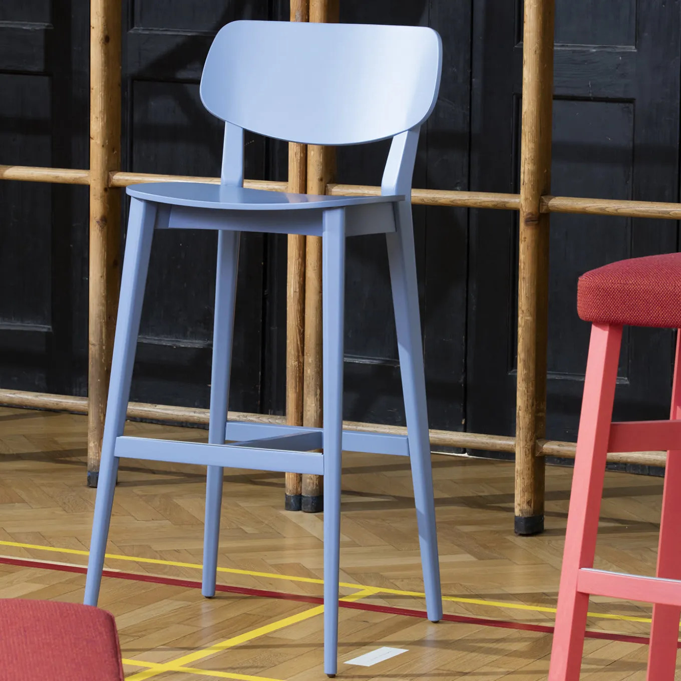 Doll 557 Light Blue Bar Stool by Emilio Nanni