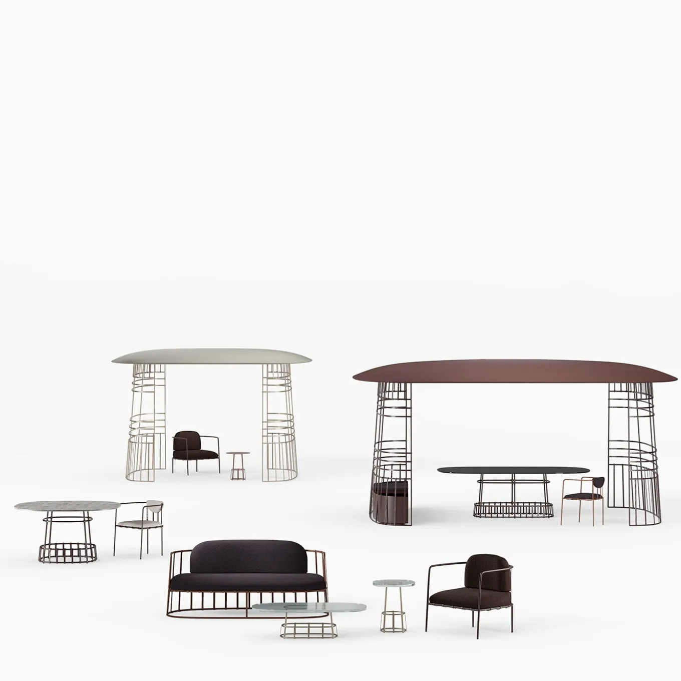 Dolmen Brown Armchair by Margherita Rui