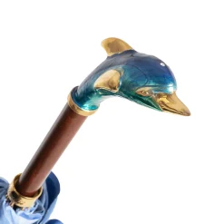 Dolphin With Brass Handle Umbrella