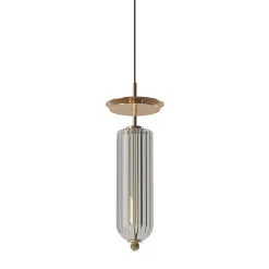 Dom Gold Brass And Glass Pendant Lamp