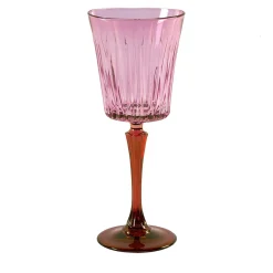 Domina Set of 2 Pink-To-Orange Wine Glasses