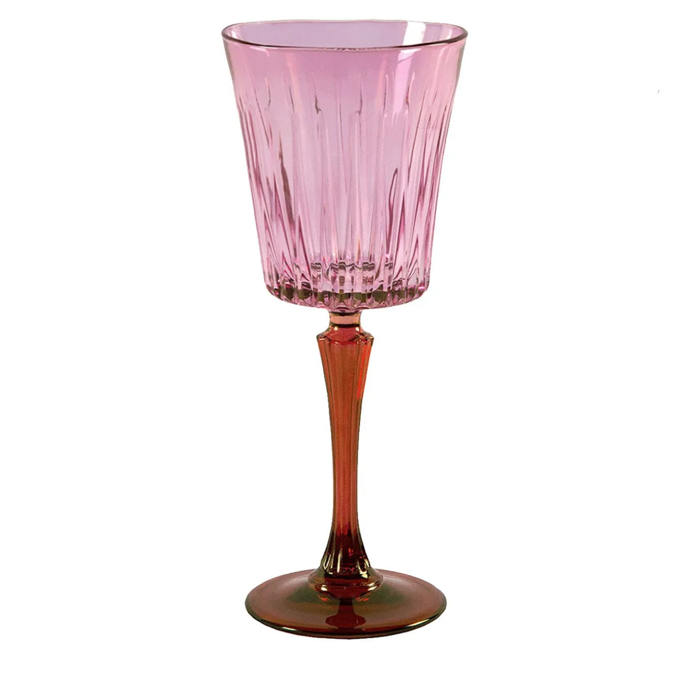 Domina Set of 2 Pink-To-Orange Wine Glasses