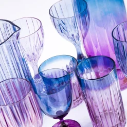 Domina Set of 2 Purple-To-Blue Tall Tumbler Glasses