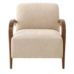 Domino Beige Walnut Armchair