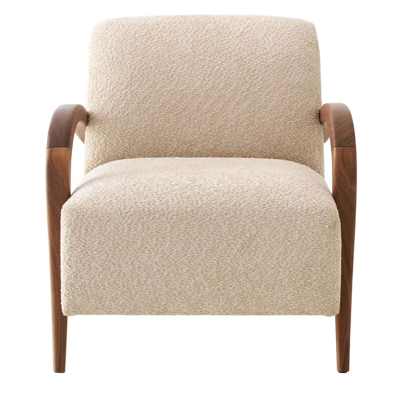 Domino Beige Walnut Armchair