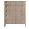 Domino 5-Drawer Beige Canaletto Walnut Chest of Drawers