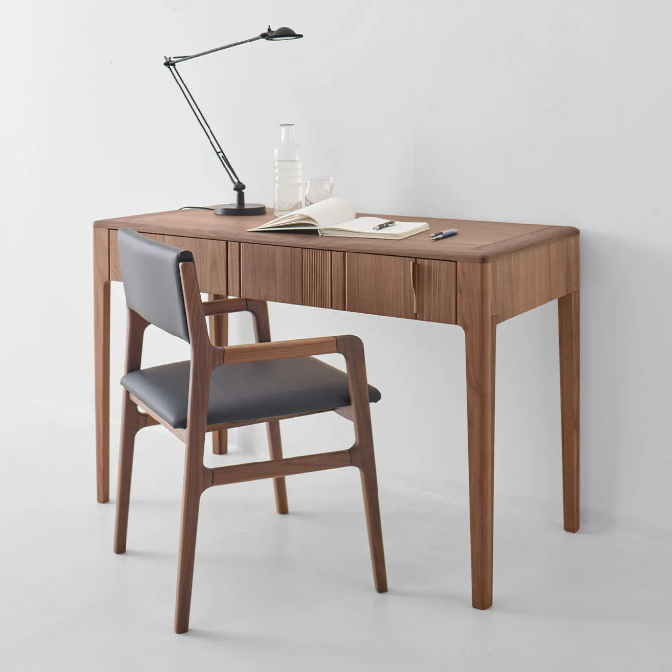 Domino 1-Drawer Canaletto Walnut Writing Desk