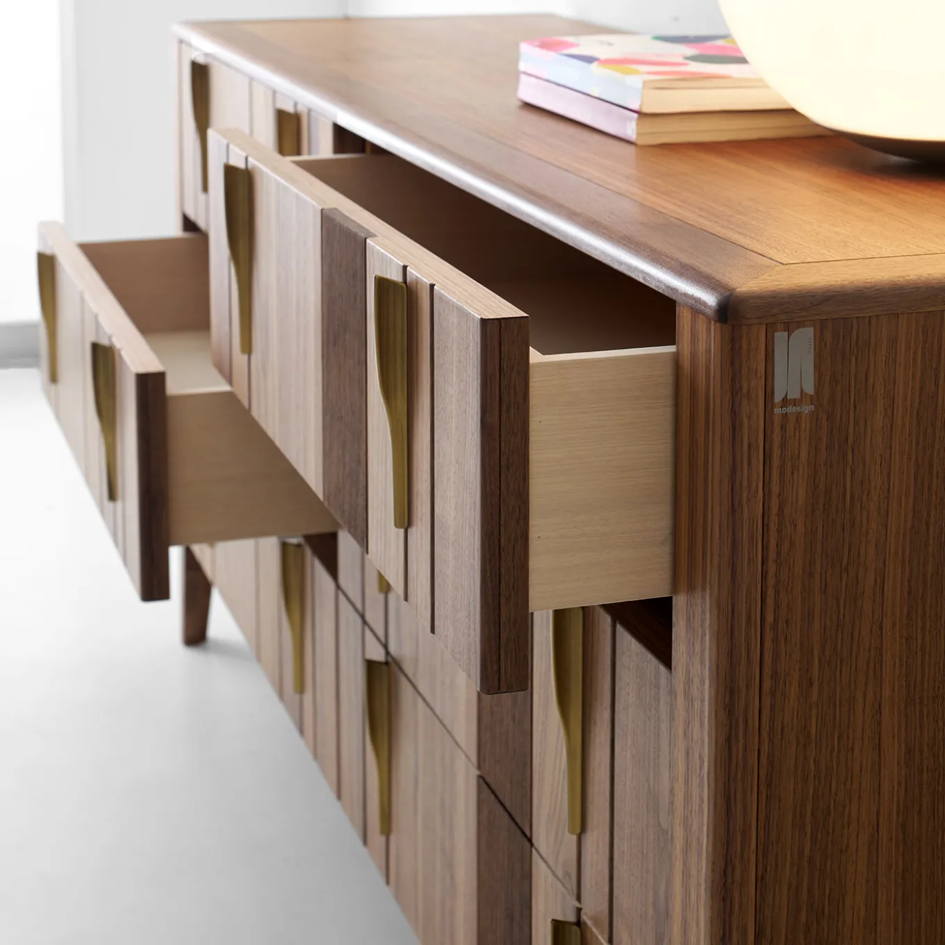 Domino 6-Drawer Canaletto Walnut Chest Of Drawers
