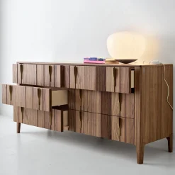 Domino 6-Drawer Canaletto Walnut Chest Of Drawers