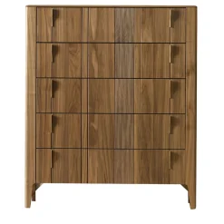Domino 5-Drawer Canaletto Walnut Chest of Drawers