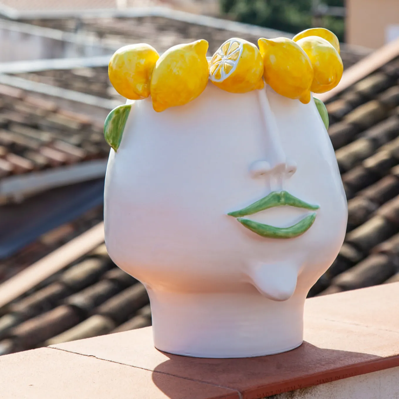 Domitilla Multicolor Ceramic Head Vase
