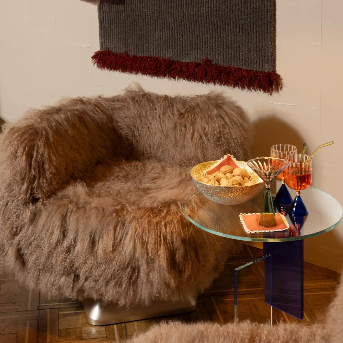 Don Gerrit Blue Side Table By Jean-Marie Massaud