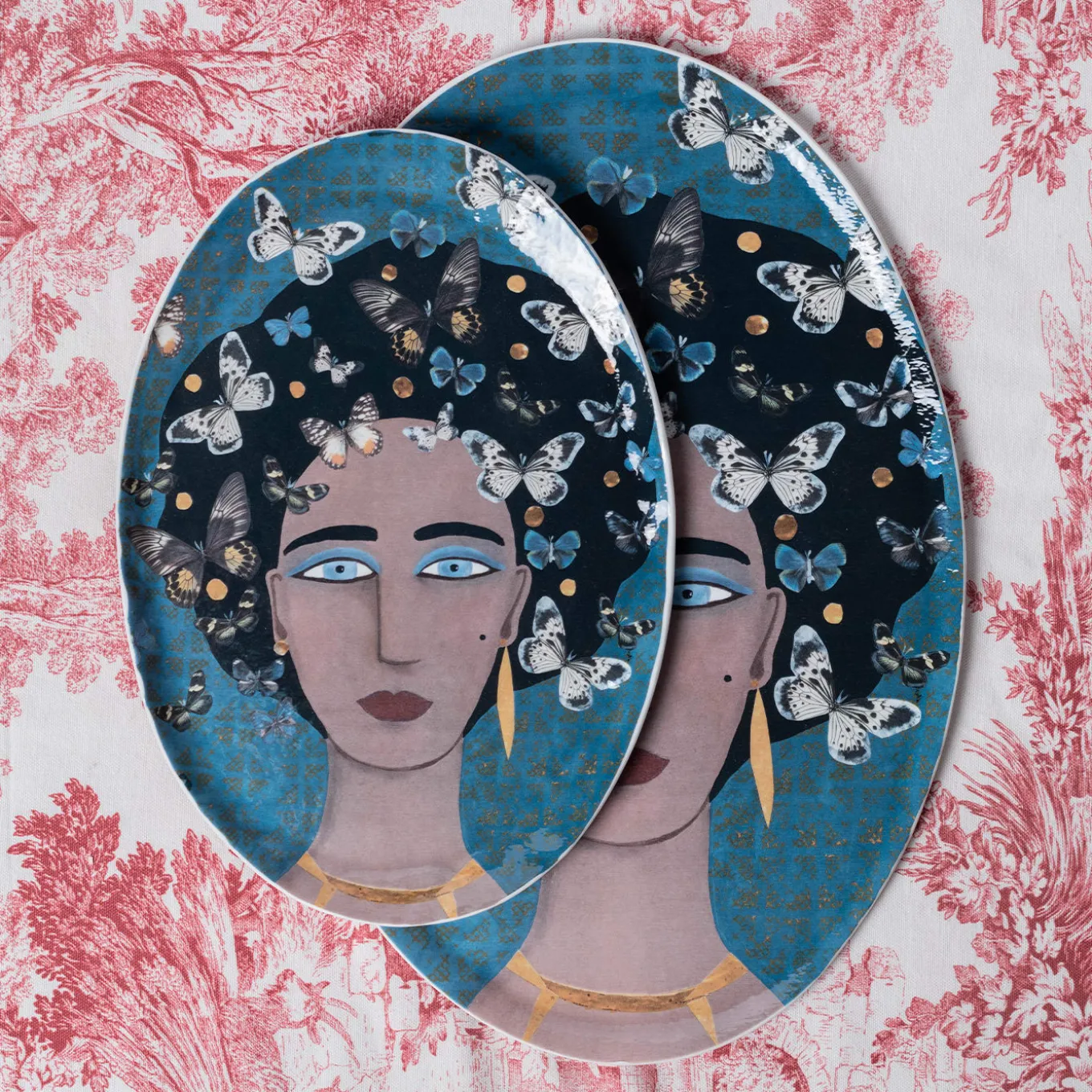 DONNE FIORITE Shamsi Oval Tray