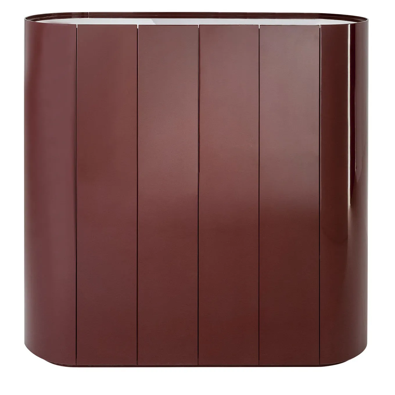 6-Door Medium Glossy Red-Lacquered Cabinet
