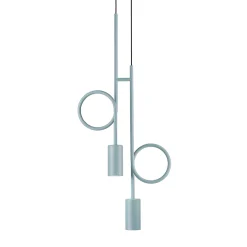 Dopamine S2 Light Blue Steel Chandelier