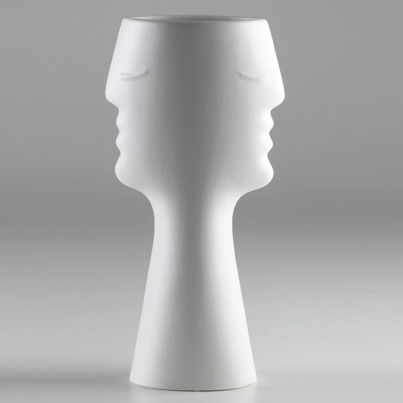 Doppiapresenza High White Vase