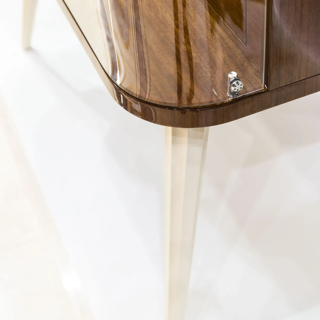 Dorian 2-Door Walnut & Vanilla Cabinet