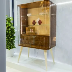 Dorian 2-Door Walnut & Vanilla Cabinet